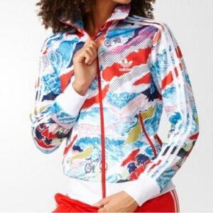 Adidas Women's Firebird Venice Beach Superstar Jacket & Shorts Size Large